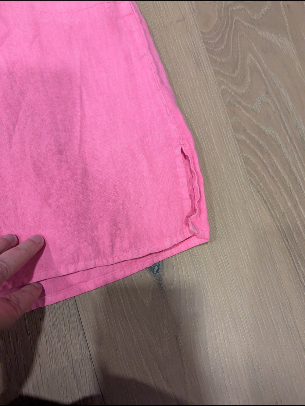 Pink Linen Tunic Dress - Picture 11 of 11